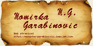 Momirka Garabinović vizit kartica
